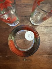 Lot of 3 Block Poinsettia 12 Oz. Tumbler Glasses by Mary Lou Goertzen 19
