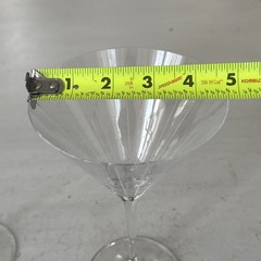 Pair Of Designs ~ Mikasa «CHEERS» Martini Glasses ~ 7 1/4″ Tall