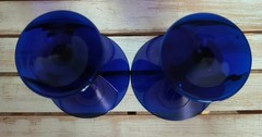 2 Cobalt Blue PIER 1 Martini Glasses/ELEGANT BARWARE 7″