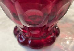 ANTIQUE 1933 FENTON DEEP RUBY RED ARCHED PANEL AND THUMBPRINT TUMBLER