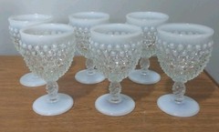 Set of Six Fenton French Opalescent Glass Water Goblets (1939-1964) – USA MINT