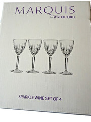 Waterford Marquis Crystal Wine Glasses Made in Italy Set Of 4 NIB