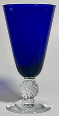 Morgantown Cobalt Ritz Blue Golf Ball Stem 5” 5 Oz. Juice Goblet