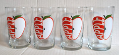 Vintage Luminarc Apple Juice Glasses Retro MCM 4″ – Set of 4