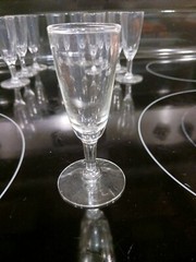 Set of 10 Vintage Mid Century Cordial Stemmed Shot Glasses