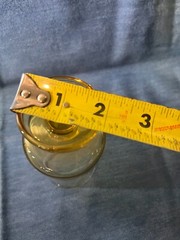 Vtg. Amber Glass Goblets, Set of 4, Whiskey, Cocktail Glasses, Vtg. Barware