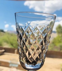 WATERFORD Crystal ALANA PATTERN 1 oz. Cordial Apertif Clear Glass 5.25”H 2.25”D