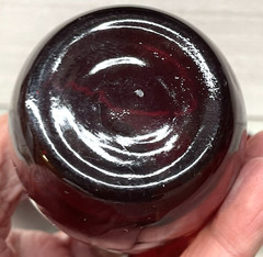 7 SEVEN Tumblers Roly Poly Royal Ruby Red Glass 4 1/4″ 9 Ounce Anchor Hocking