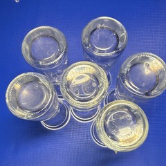 Unmarked 6-Piece Clear Glass Cordial Glass Set – 1 oz Capacity, Glass