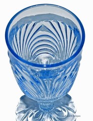 Cambridge Caprice #3550/1 Moonlight Blue 10 Ounce Thick Goblet