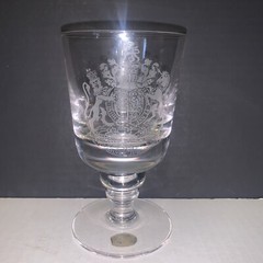 Wedgwood Glass Commemorative 1952-1977 Queen Elizabeth II Silver Jubilee Goblet