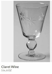Sevron Starfire Claret 11 Liquor Cocktail 3 3/4″ and 6 Wine 5″ Glasses