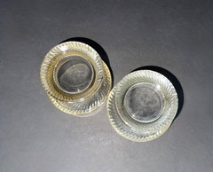Set of 2 Federal Glass Diana Clear 9 Ounce Flat Tumblers