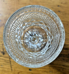 4 Sparkling Vtg Anchor Hocking Wexford 5.5″ Water Wine Goblets Diamond Pattern