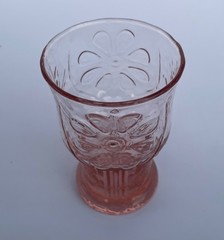 Set 4 Libbey 5in Pink Daisy Country Garden Tumblers Drinking Glasses Retro MCM