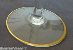 GLASTONBURY/LOTUS ‘Rambler Rose’ (#1125) 22K Gold Water Goblet 8″ 10oz. c. 1960s