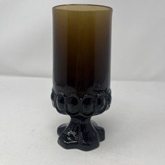 Tiffin Franciscan Madeira Glass Smoke Brown Wine Goblet Footed MCM 6.5″ Vintage