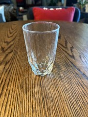 Arcoroc France Artic Clear Vertical Wedge Cut Juice Glasses Vintage 6oz Set Of 6