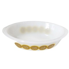 Glasbake Oval Casserole Gold Medallion