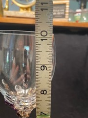 ION Tamaian Romanian Art Glass Signed 10 .5″ hand blown wine glass. RARE