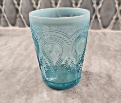 Antique Northwood Glass Co. Opalescent Blue Glass Tumbler