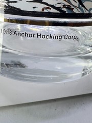 4 Anchor Hocking Glasses Gold Band Swirl Brown Gray Rocks Glasses VTG 1980s
