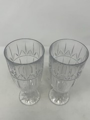 2 SHANNON CRYSTAL GLASSES SLOVAKIA ELOQUENT 8”TALL Designs Of Ireland 24%L HTF