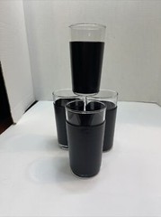 Vintage Libbey Black Faux Leather Wrapped 8 Oz Whiskey Juice Glasses Set of 4
