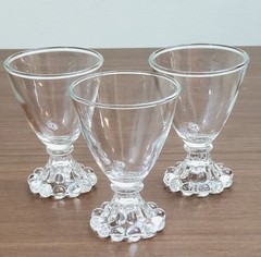 (3) Vintage Anchor Hocking Berwick Boopie Clear 3.75″ Liquor Cocktail Glasses