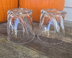 Set 2 Mikasa MOTION Double Old Fashioned Crystal Glasses 3¾» GERMANY 10oz MINT