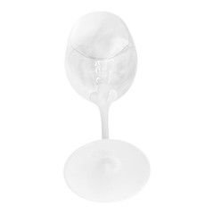 Cristal D’Arques Durand France UZES SATINE White Frosted Glass Water Goblet