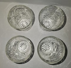 Anchor Hocking Early American Prescut Star of David 3-7/8″ Juice Glass 4