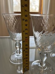 3 Vtg Luminarc D’Arques Swirl Optic Wine Water Goblet Glasses France 6 5/16”READ