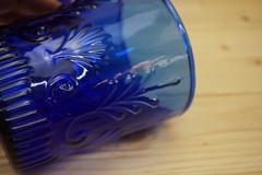 Pilgrim Glass Adams Cobalt (7) Double Old Fashioned Glasses, 4″ (S13)