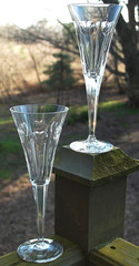 Set 2 WATERFORD CRYSTAL Millennium ‘LOVE’ Hearts Champagne TOASTING FLUTES 9.25″