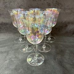 6 Fostoria MOTHER OF PEARL (Stem 877) Wine Glass 6 3/8 Inches –#READ#