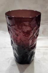 Seneca 5 3/4″ Plum Amethyst Driftwood Crinkle 16oz Flat Tumblers – Set Of 7