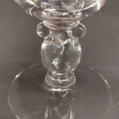 Heisey Lariat Water Goblet with Moonglo Etching Produced 1942-1956