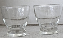 Vintage Lot of 2 Wide Mouth Cordial/Cocktail/Shot Glasses 3″ x 2.75″