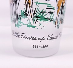 6 Vtg 1959 Rush To The Rockies Colorado Centennial Tumblers Complete Set 6.5″