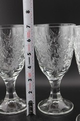 Princess House Fantasia Wine Glasses Fine Crystal Water Goblets Set of 4