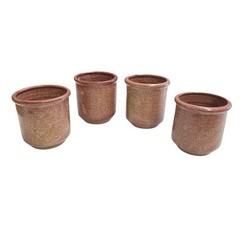 Earth Spirit Seagrove Studio Art Pottery 1996 Juice Glasses
