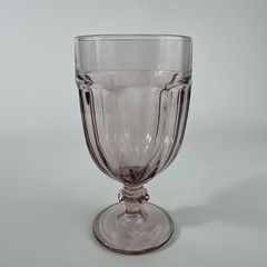 Vintage Libbey Duratuff Gibraltar Plum Light Purple Pinkish Water Wine Goblets 8