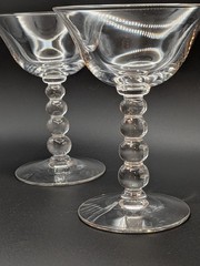 2 Vtg Imperial Glass Candlewick Stem Martini Champagne Wine Sherbet 4Oz Glasses