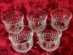Society Crystal Royal Splendor Red Wine Goblets 6 5/8” Set Of 5