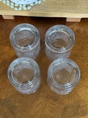 Ralph Lauren Safari Argyle Lion Crest 4-1/8” Double Old Fashion Glasses-Set of 4
