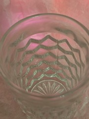 FOSTORIA AMERICAN CUBIST FLAT TUMBLER…4″ TALL… EXCELLENT CONDITION