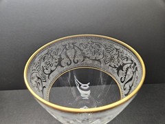 Glastonbury-Lotus Brocade Gold Set of (7) 10 oz. Water Goblets