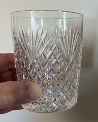 Antique American Brilliant Cut Crystal Whiskey Glass Tumbler