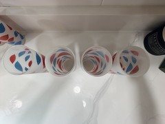 More Photos!! MCM 1960s frosted glass Dairy Queen pitcher and 8 Hi-Ball glasses